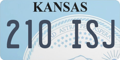 KS license plate 210ISJ