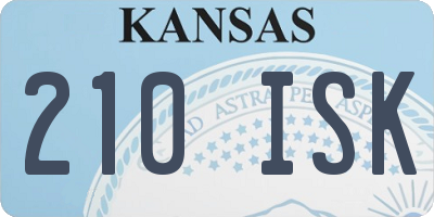 KS license plate 210ISK