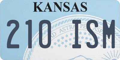 KS license plate 210ISM