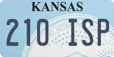KS license plate 210ISP