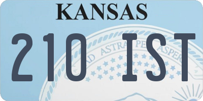 KS license plate 210IST