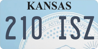 KS license plate 210ISZ