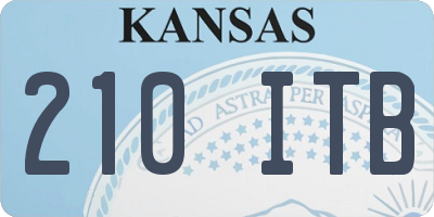 KS license plate 210ITB