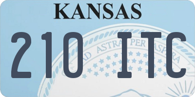 KS license plate 210ITC