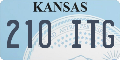 KS license plate 210ITG