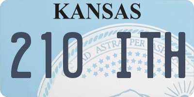 KS license plate 210ITH