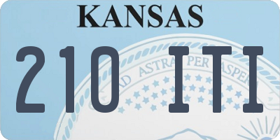 KS license plate 210ITI