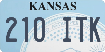 KS license plate 210ITK