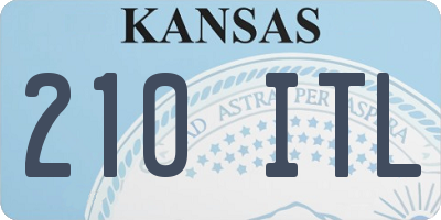 KS license plate 210ITL