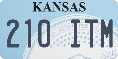 KS license plate 210ITM