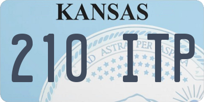 KS license plate 210ITP