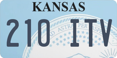KS license plate 210ITV