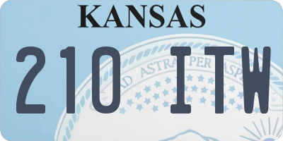 KS license plate 210ITW