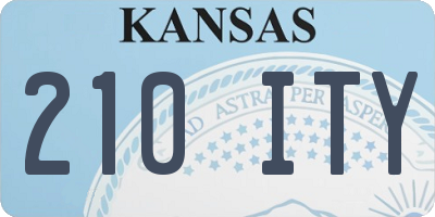 KS license plate 210ITY