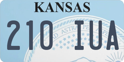 KS license plate 210IUA