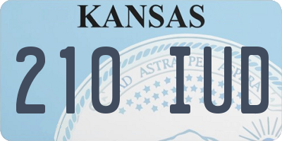 KS license plate 210IUD