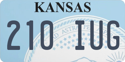 KS license plate 210IUG