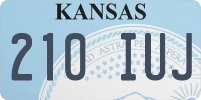 KS license plate 210IUJ