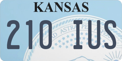 KS license plate 210IUS