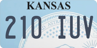 KS license plate 210IUV
