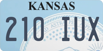 KS license plate 210IUX