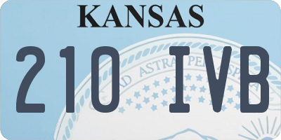 KS license plate 210IVB