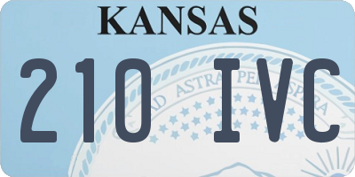 KS license plate 210IVC