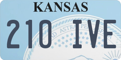 KS license plate 210IVE