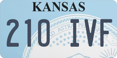 KS license plate 210IVF