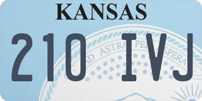 KS license plate 210IVJ