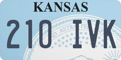 KS license plate 210IVK