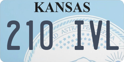 KS license plate 210IVL