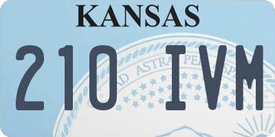 KS license plate 210IVM