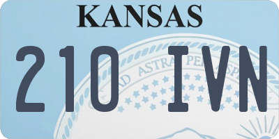 KS license plate 210IVN