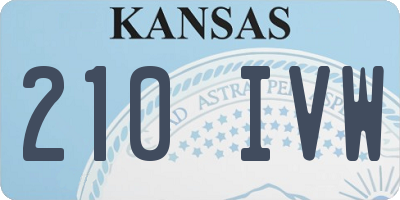 KS license plate 210IVW
