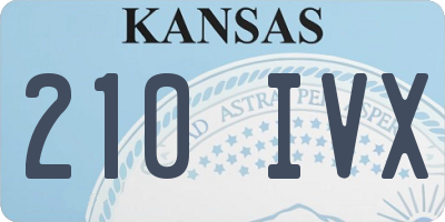 KS license plate 210IVX