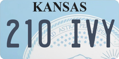 KS license plate 210IVY