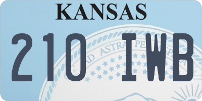 KS license plate 210IWB