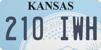 KS license plate 210IWH