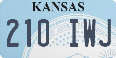 KS license plate 210IWJ