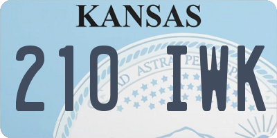 KS license plate 210IWK