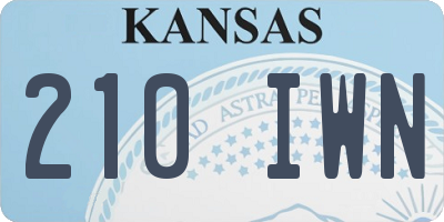 KS license plate 210IWN