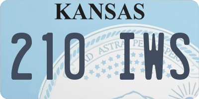 KS license plate 210IWS