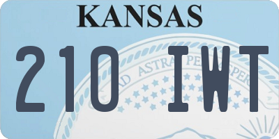 KS license plate 210IWT