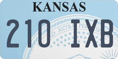 KS license plate 210IXB
