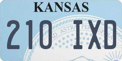 KS license plate 210IXD
