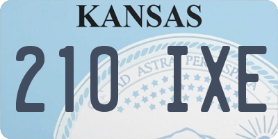 KS license plate 210IXE
