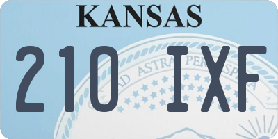 KS license plate 210IXF