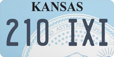 KS license plate 210IXI