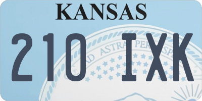 KS license plate 210IXK